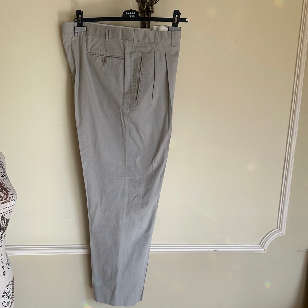 Trussardi  100% Cotton Gray Pants Size 56/XL